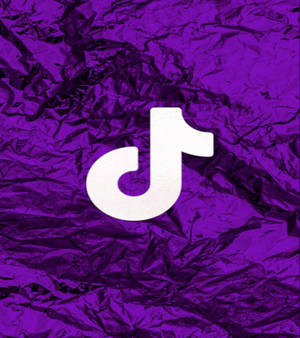Diep Pers Gedrapeerde Lap TikTok-logo-agtergrond — Vivo X Fold5 Muurpapier