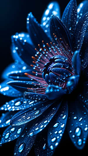 blou,blom,blare,druppels,makro,lewendig,blom,natuur,nabyfoto,liggewende