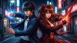 Yuji Itadori en Megumi Fushiguro wat saam teen vyande te staan kom — Jujutsu kaisen Muurpapier