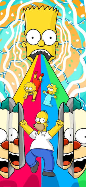 Simpsons-agtergrond — Pixel 11 Pro Muurpapier