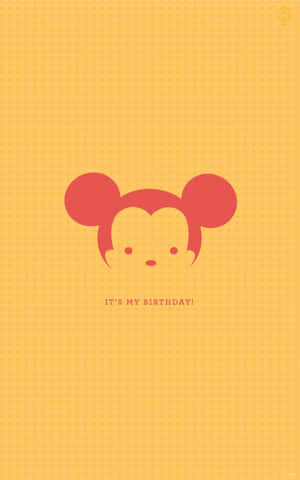 Dit Is My Verjaardag Mickey-kop — Moto Pad 60 Lite Muurpapier