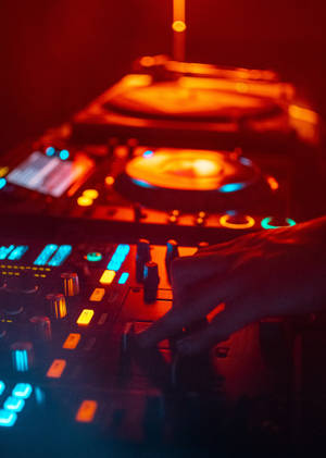 Dj musiek meng klankgelyksteller agtergrond — OnePlus Pad 4 Muurpapier