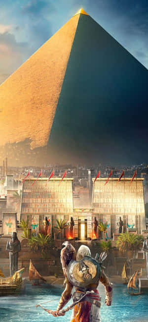 Iphone X Assassin's Creed Origins Agtergrond — iPhone 14 Pro Muurpapier