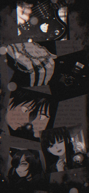 Donker Anime Alternatiewe Estetika — Galaxy S24 Muurpapier