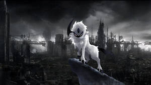 Donker Anime Pokémon Absol agtergrond — Swart anime Muurpapier