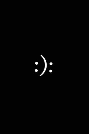 Donker Tema Minimalistiese Hartseer Bly Emoticon — Swart Muurpapier