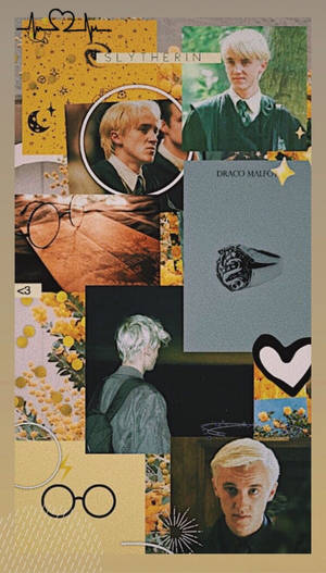 Draco Malfoi Geel Estetika — Geel esteties Muurpapier