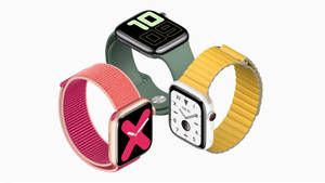 Drie Verskillende Apple Watches-agtergrond — Apple Watch Muurpapier