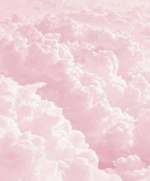 Dromerige Pastel iPad-agtergrond met Dik Pienk Wolke