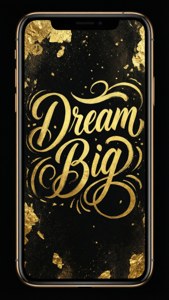 iPhone 11 met goudfoelie tipografie muurpapier