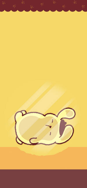 Drywende Pompompurin muurpapier — iPhone 17e Muurpapier