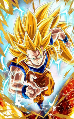 Duik in die krag van Super Saiyan — Moto Pad 60 Lite Muurpapier
