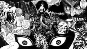 Manga-paneel-agtergrond — Manga-paneel Muurpapier