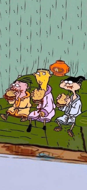Ed Edd n Eddy Slaapkuiertjie-agtergrond. — iPhone 16 Pro Muurpapier