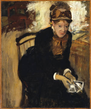 Edgar Degas Portret Van Mary Casatt agtergrond — Galaxy Z Vou 5 Muurpapier