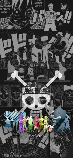 Een Stuk Estetiese Manga Seerowers — One piece 4K GIF Muurpapier