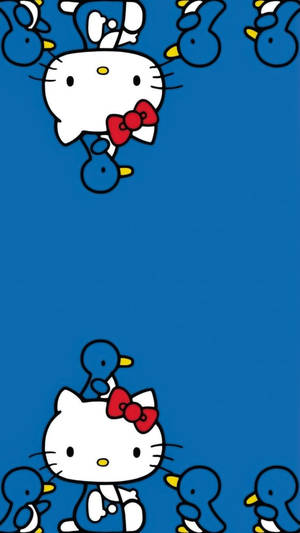 Eende en Hello Kitty Estetika — Halloween kitty estetiese Muurpapier
