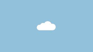Eenvoudige Blou Estetiese Eensame Wolk