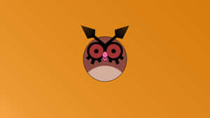 Eenvoudige Hoothoot Illustrasie Op Oranje Agtergrond — Oranje estetiese GIF Muurpapier