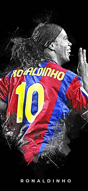 Eenvoudige Ronaldinho Kuns agtergrond — iPhone Air Muurpapier