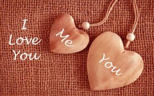 Ek Lief Jou agtergrond — Liefde Hart Muurpapier