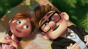 Ellie en Carl Fredricksen Up fliek muurpapier — Dag Muurpapier