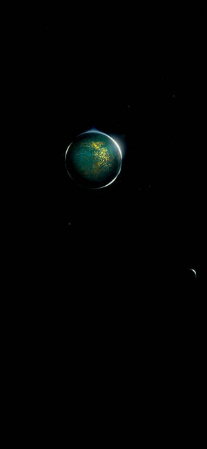 Enkele Planeet Oled Foon — iPhone 16 Pro Max Muurpapier