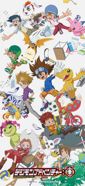 Digimon-agtergrond — POCO C81 Muurpapier
