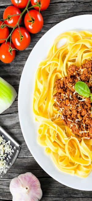 Iphone X Pasta Agtergrond — Samsung Galaxy S20 Muurpapier