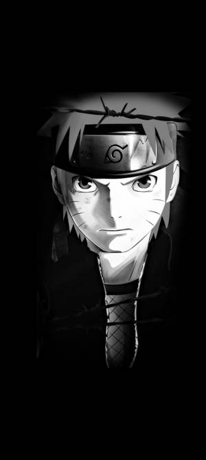 Ernstige Uzumaki Naruto Swart — Naruto iPhone GIF Muurpapier