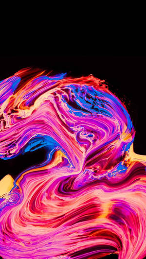 AMOLED-agtergrond van gesmeerde digitale verf in verskillende kleure.
