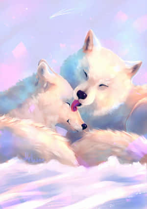 wolwe Prente — Wolf Muurpapier