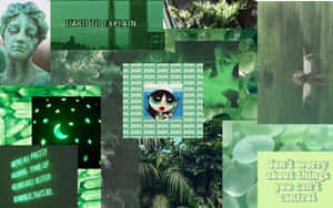 Estetiese Groen Prente — Pastelgroen Muurpapier