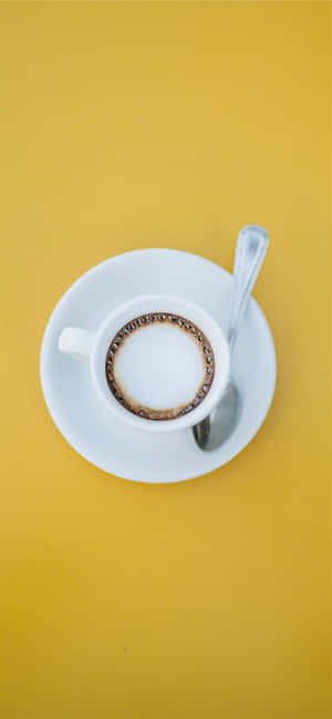 Estetiese Koffie met Teelepel — Vivo V60 Lite Muurpapier