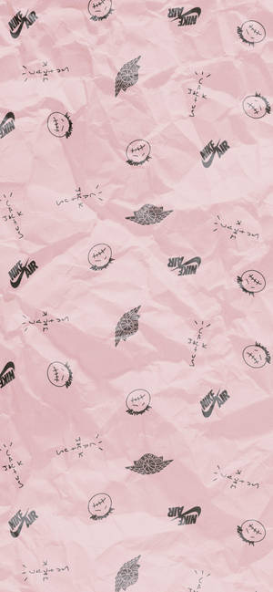 Estetiese pienk Cactus Jack agtergrond — iPhone 12 Pro Muurpapier