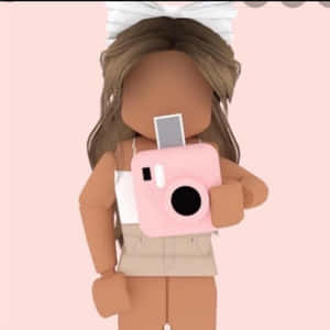 Estetiese Roblox-avatar met kleurvolle oormaak — Estetiese Roblox Muurpapier