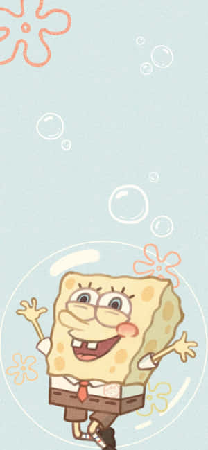 Estetiese Spongebob Agtergrond — Galaxy XCover7 Muurpapier