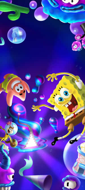 Estetiese SpongeBob En Sandy — Realme P4 Power Muurpapier