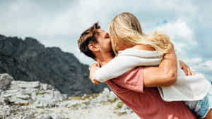 Romantiese Paarfoto's — Oulike liefde Muurpapier