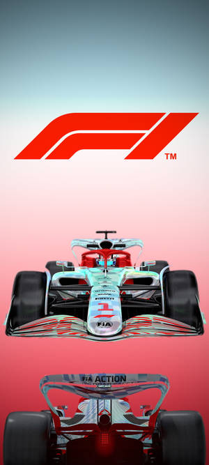 F1 iPhone-logo Gradiënt-agtergrond — Pixel 11 Muurpapier