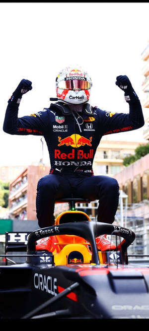F1 iPhone Max Verstappen Monaco GP Oorwinning — Galaxy S26 Ultra Muurpapier
