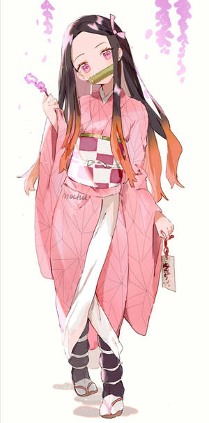Fan Kuns Demon Slayer Nezuko — Demon Slayer Nezuko Muurpapier