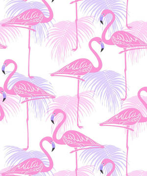 'n Patroon van flaminke in pienk en lila-tema muurpapier — Motorola Razr Ultra 2026 Muurpapier