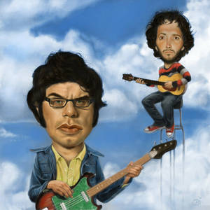 Flight Of The Conchords realistiese karikature — Koud Muurpapier