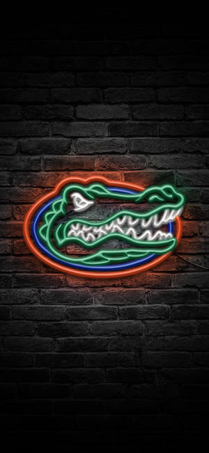 Florida Gators Logo In Neonligte muurpapier — iPhone 11 Pro Muurpapier