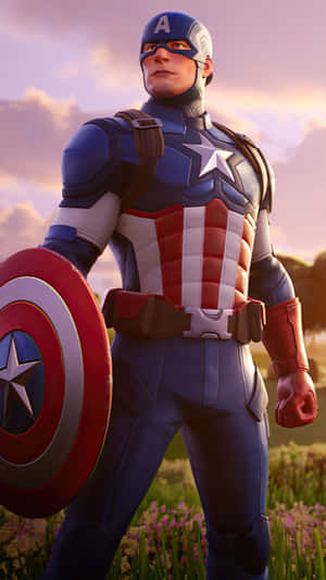 Captain America-agtergrond — Fortnite Muurpapier