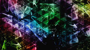 Fraktuur Glas Prente — Neon Muurpapier