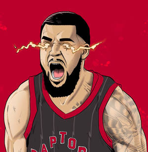 Fred Vanvleet weerlig kuns agtergrond — Galaxy Z Flip7 FE Muurpapier
