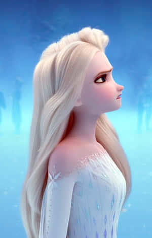 Frozen 2 Elsa Wit Rok — Galaxy Tab Muurpapier