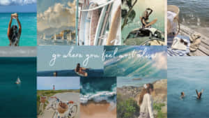Strand,Strand Estetiese Prente,Reis,Aanhalings,Aanhaling Agtergrond,Lessenaar,Oseaan,Collage,Collage Estetiese Somer Skootrekenaar,Somer Esteties